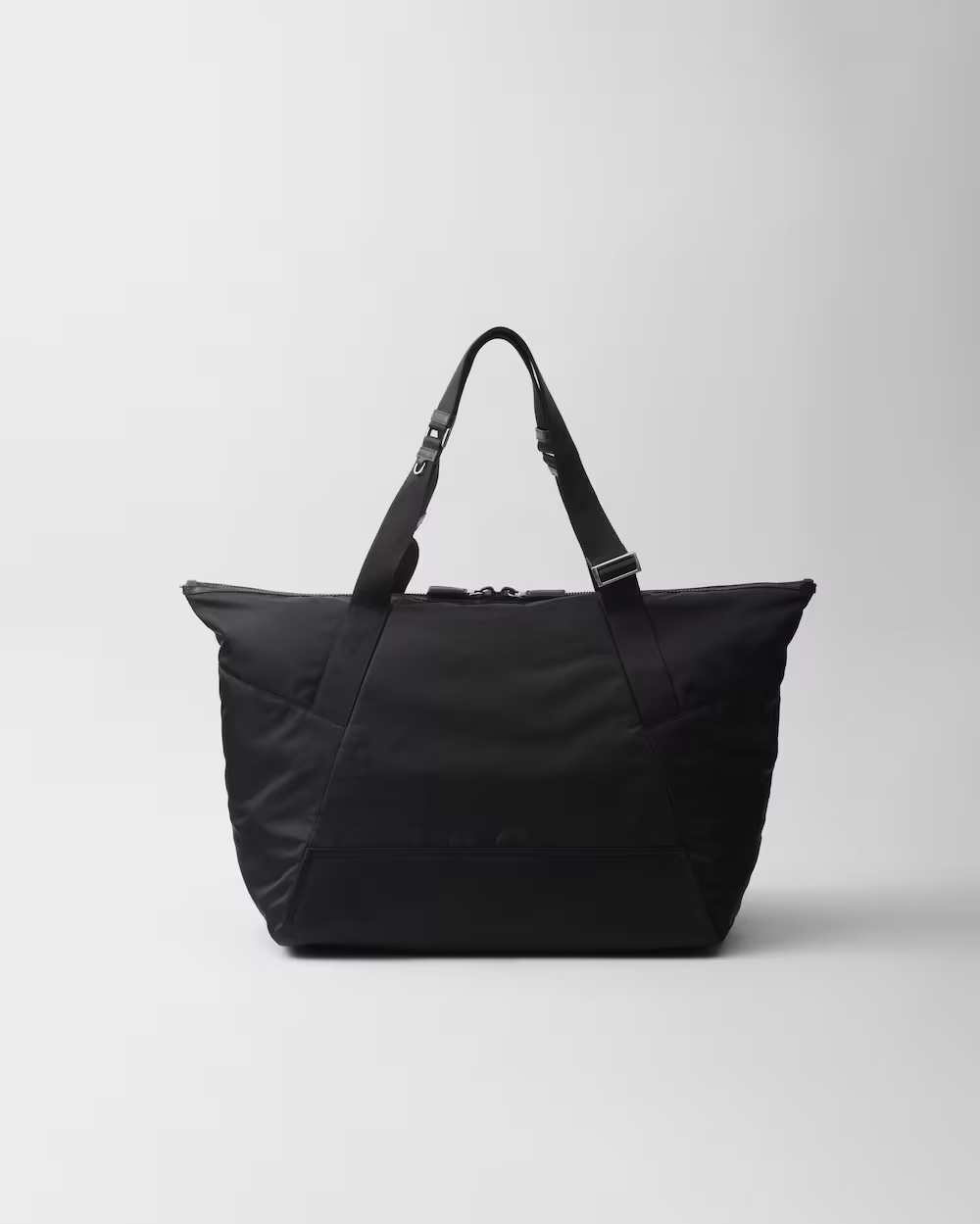 Re-Nylon and leather travel bag